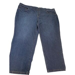 Terra & Sky Womens 4X Denim Jegging Pull On Stretch Dark Wash Plus‎ Size Pants